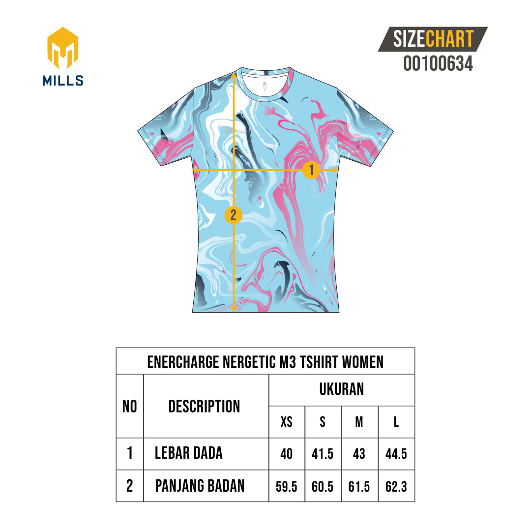 MILLS BAJU OLAHRAGA RUNNING ENERMAX NERGETIC M3 RUNNING T-SHIRT WOMEN 00100637