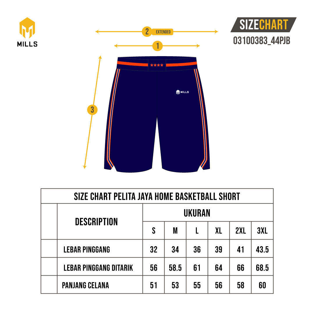 MILLS PELITA JAYA HOME BASKETBALL SHORT NAVY 03100383