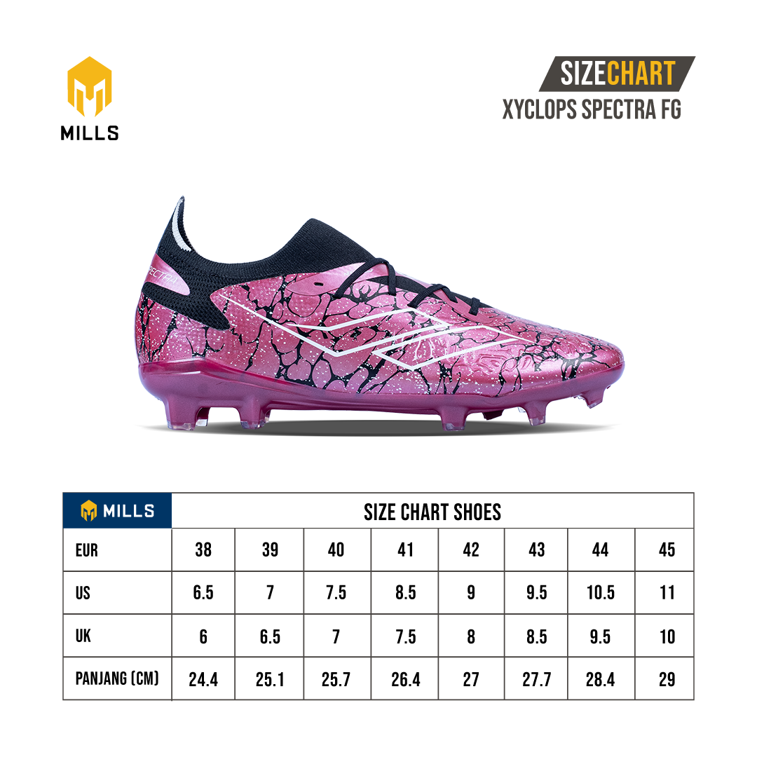 MILLS Sepatu Sepakbola Xyclops Spectra FG Metallic. Copper / Black / White 9304001