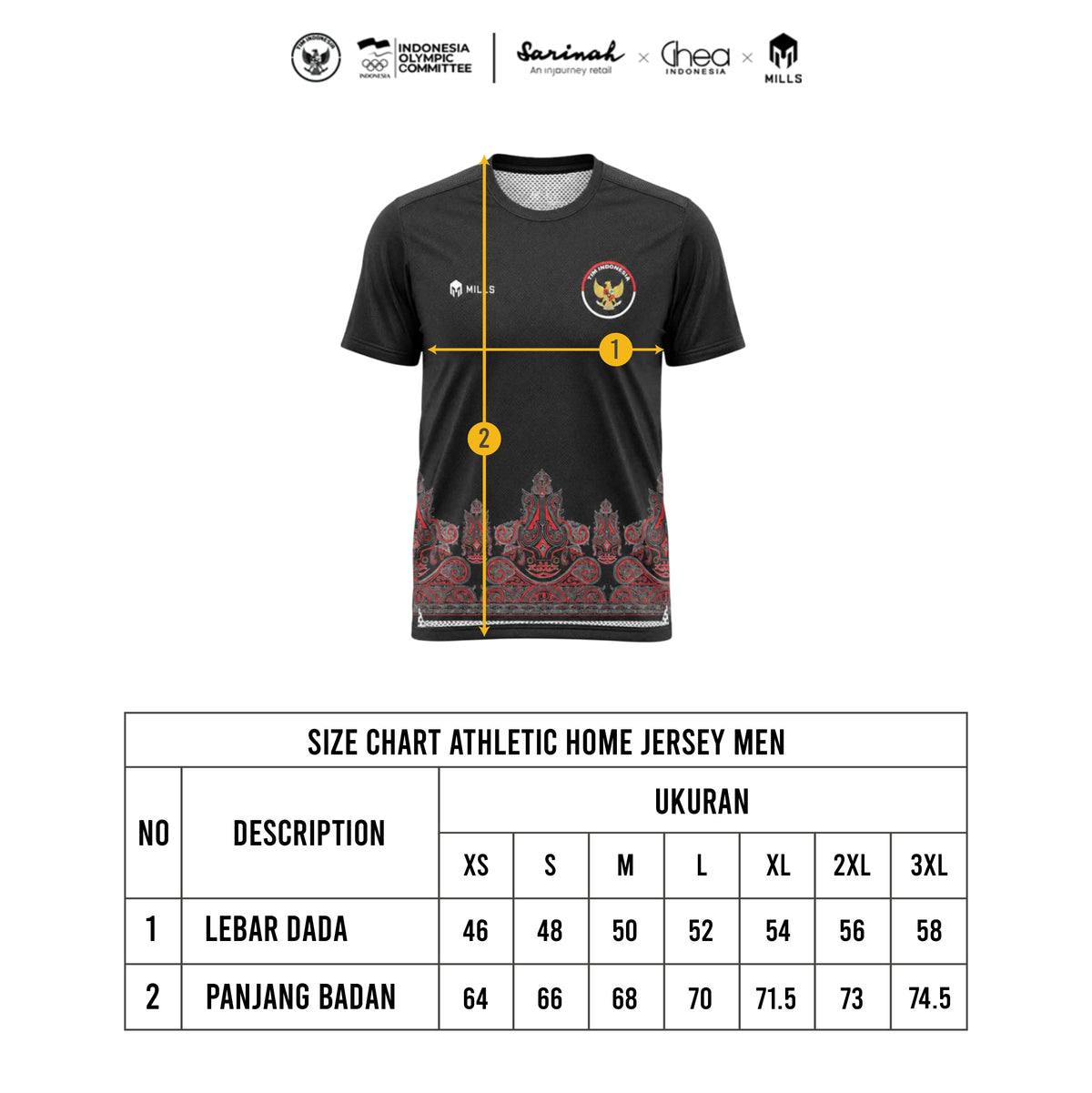 MILLS ASIAN GAMES HOME ATHLETIC JERSEY MEN BLACK 00101021 10AGM