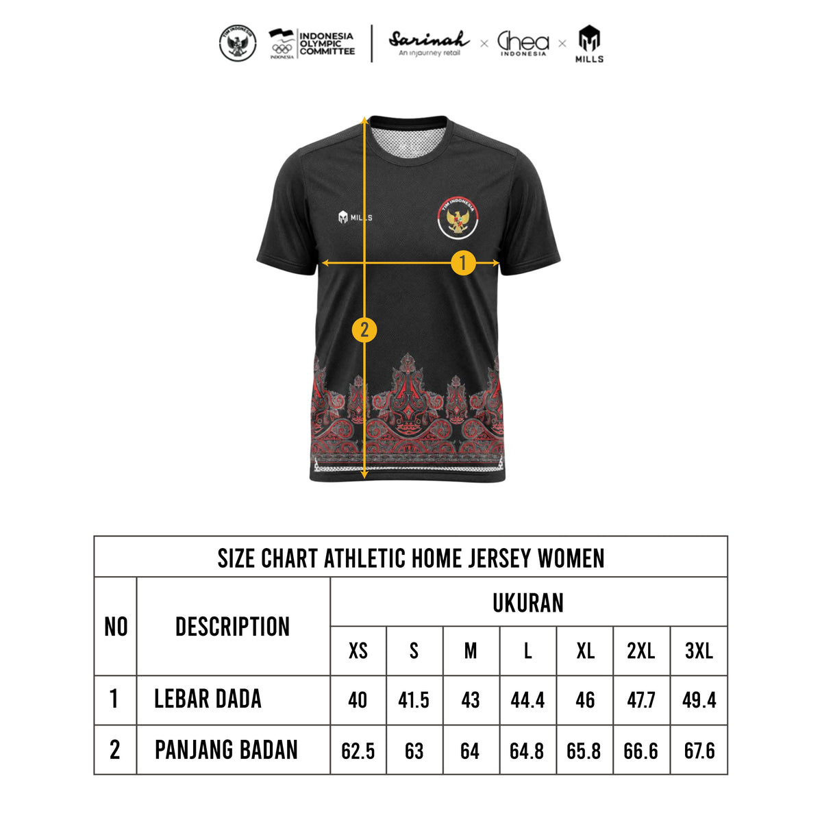 MILLS ASIAN GAMES HOME ATHLETIC JERSEY WOMEN BLACK 00101023 10AGM
