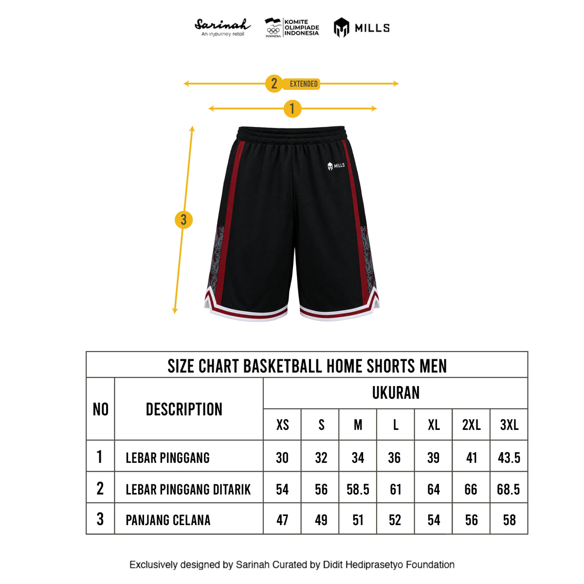 MILLS ASIAN GAMES HOME BASKETBALL SHORT MEN BLACK 03100444 10AGM
