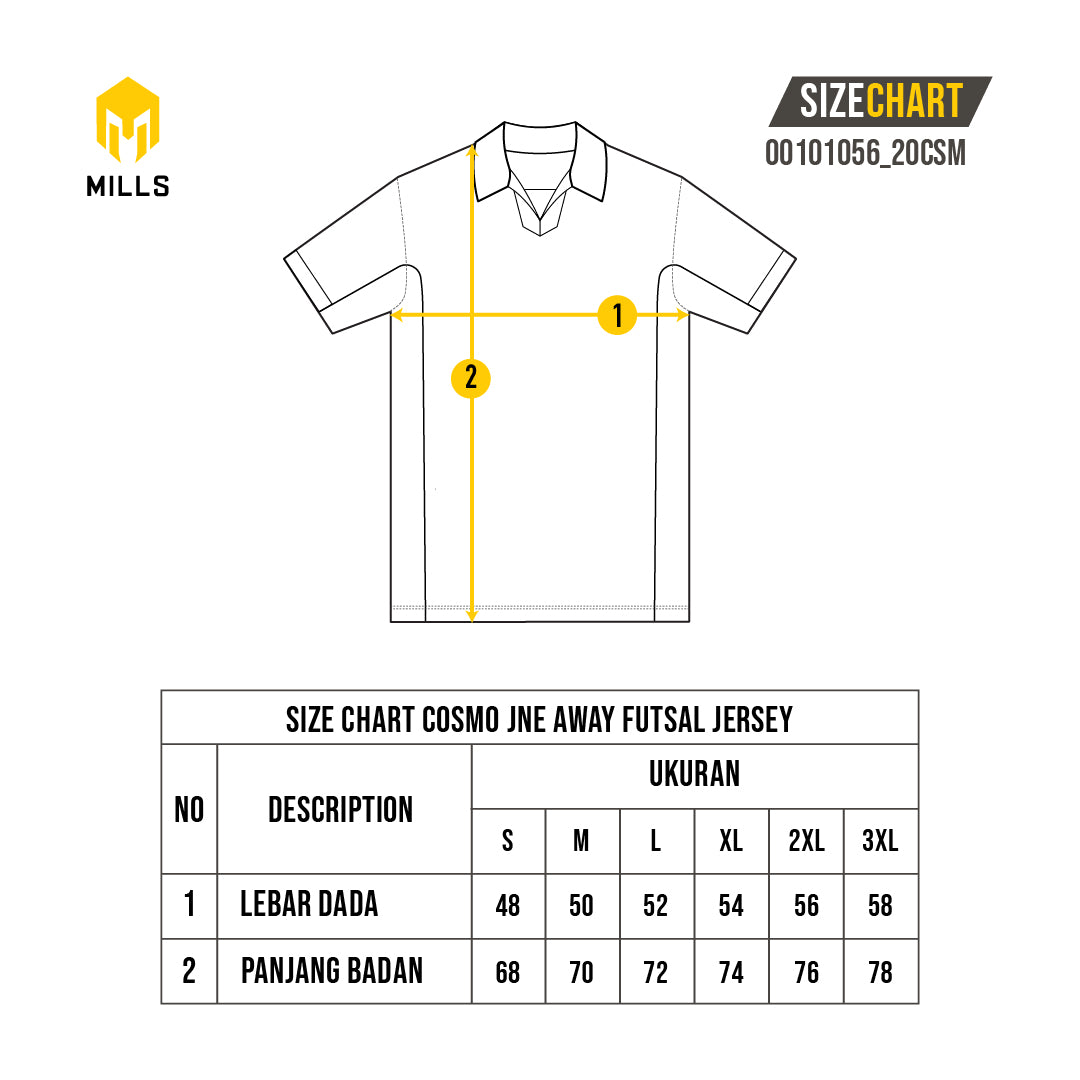 MILLS COSMO JNE AWAY FUTSAL JERSEY WHITE 00101056 20CSM