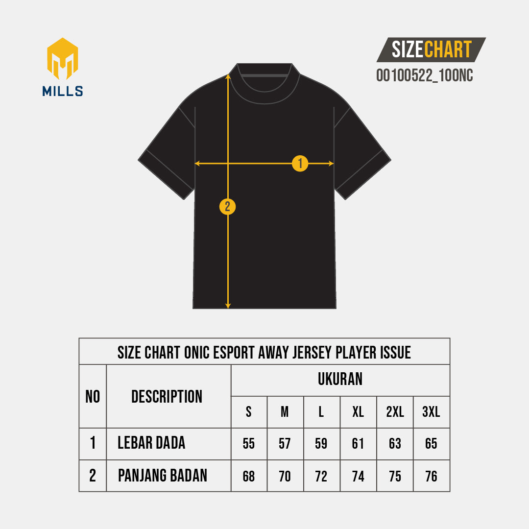 MILLS JERSEY ONIC ESPORT AWAY JERSEY PLAYER ISSUE BLACK 00100522