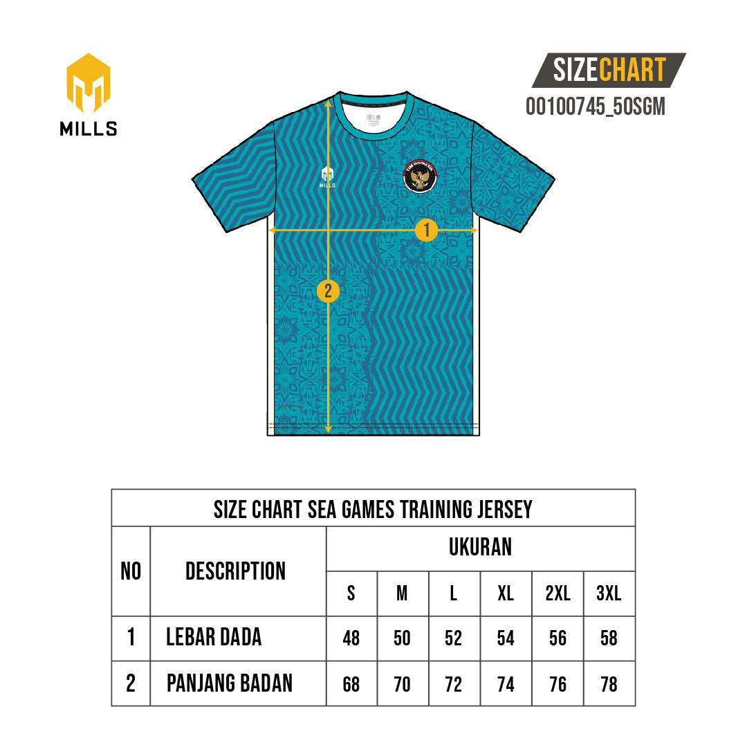 MILLS SEA GAMES TRAINING JERSEY TEAL 00100745 50SGM