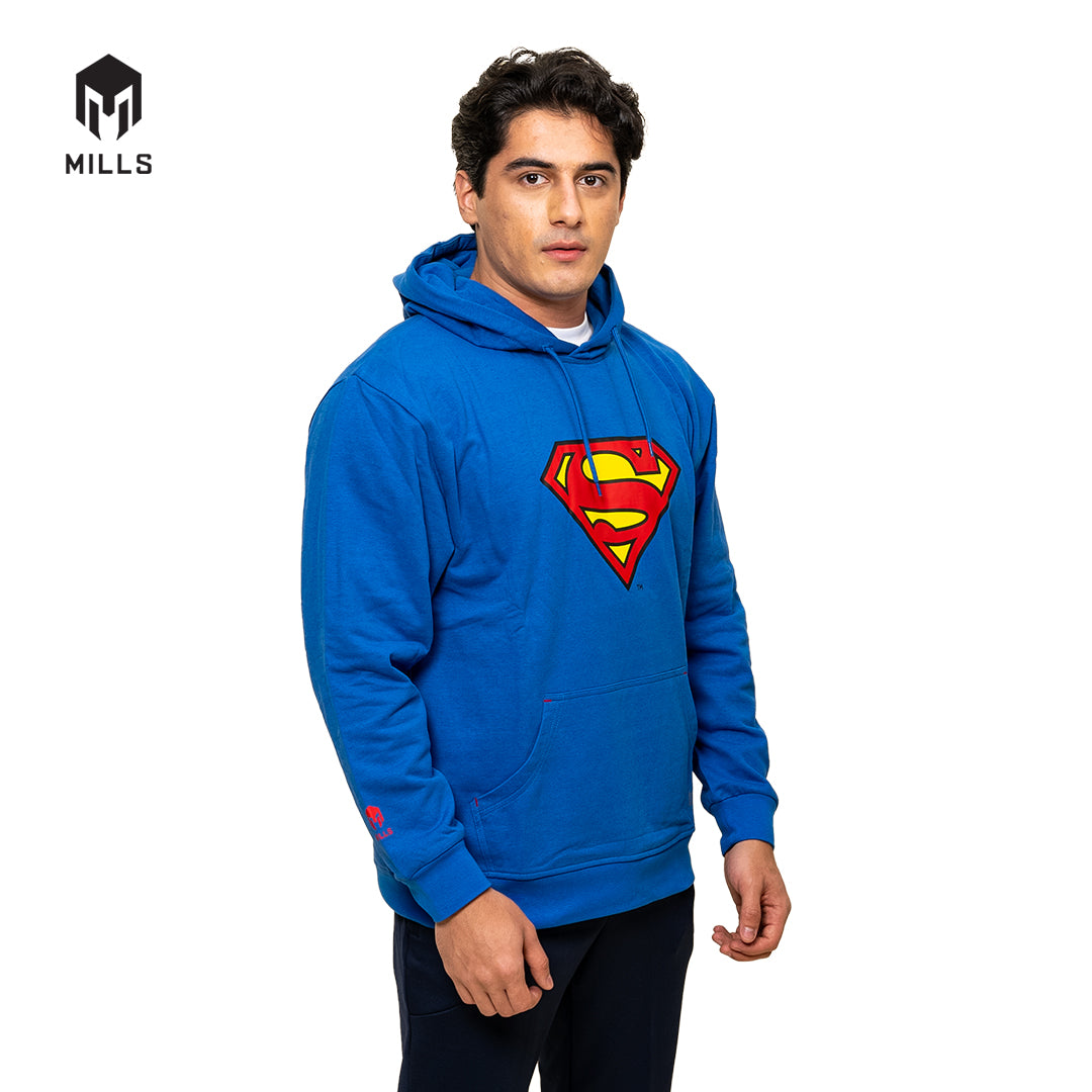 MILLS Superman Jaket Olahraga Hoodie Jacket Royal Blue 31014DC