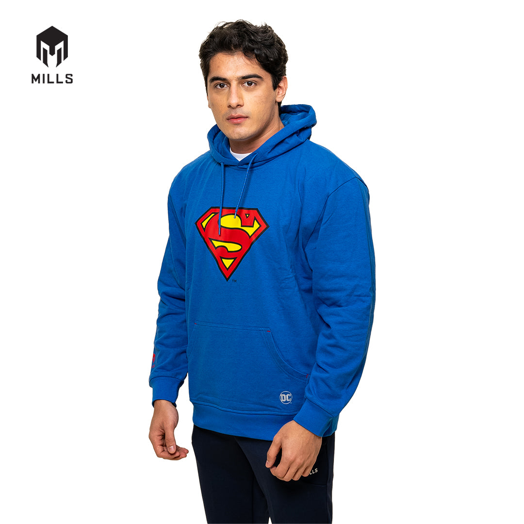 MILLS Superman Jaket Olahraga Hoodie Jacket Royal Blue 31014DC