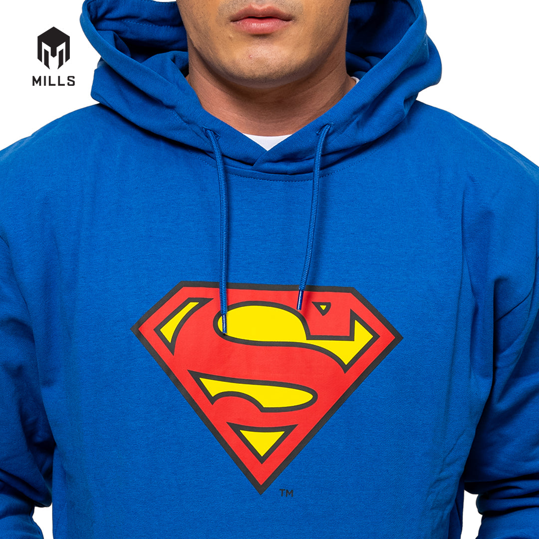 MILLS Superman Jaket Olahraga Hoodie Jacket Royal Blue 31014DC