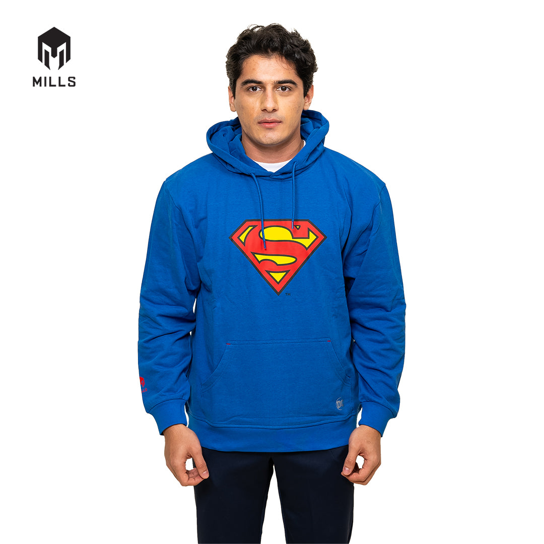 MILLS Superman Jaket Olahraga Hoodie Jacket Royal Blue 31014DC