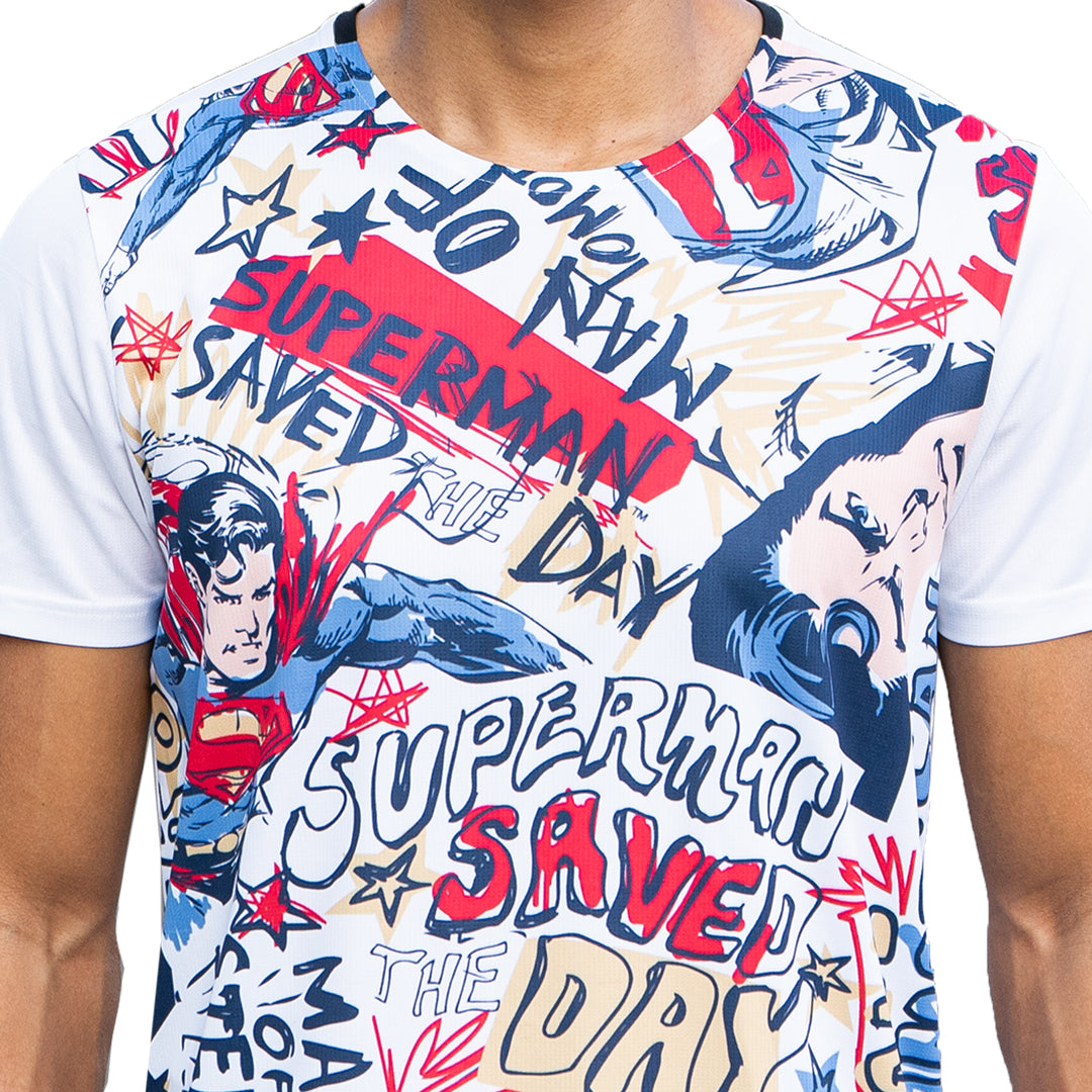 MILLS Superman Baju Olahraga Running Shirt Tee Shirt 2044DC