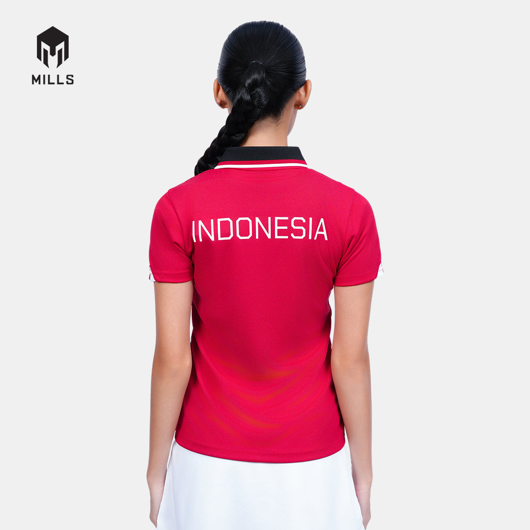 MILLS TENNIS INDONESIA JERSEY WOMEN RED 00100591 30PLT