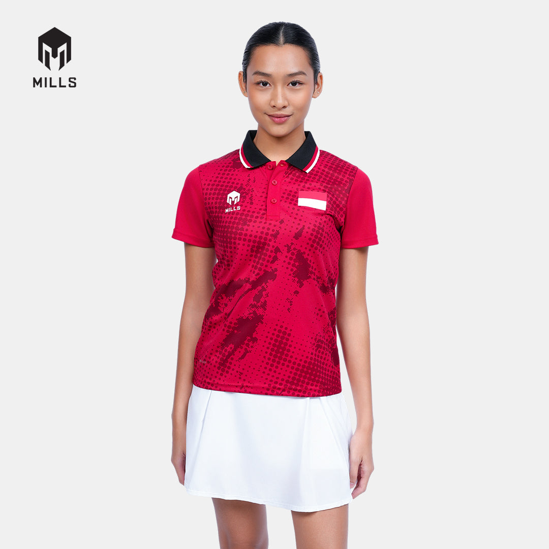 MILLS TENNIS INDONESIA JERSEY WOMEN RED 00100591 30PLT
