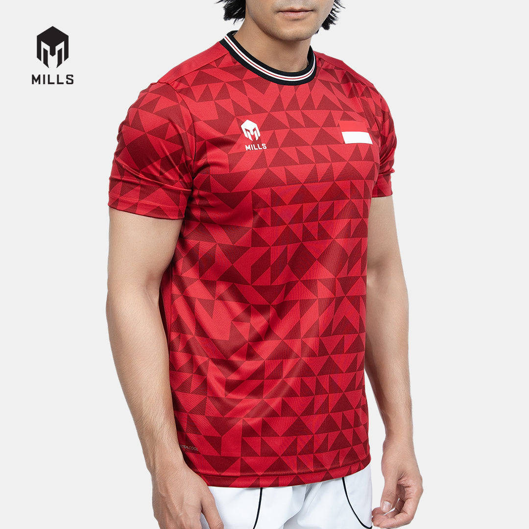 MILLS TENNIS INDONESIA TRAINING JERSEY MEN RED  00100592 30PLT