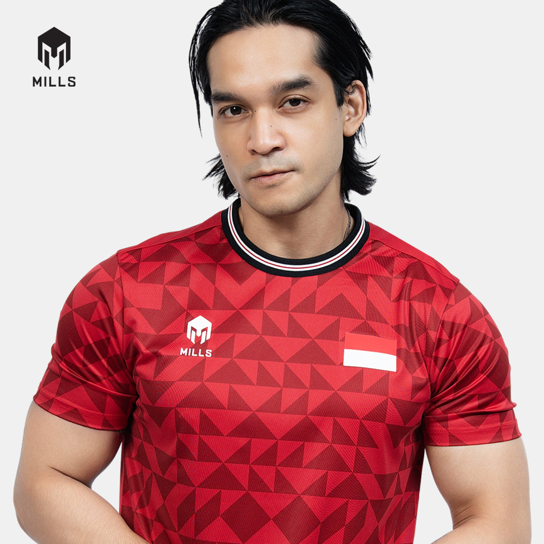 MILLS TENNIS INDONESIA TRAINING JERSEY MEN RED  00100592 30PLT