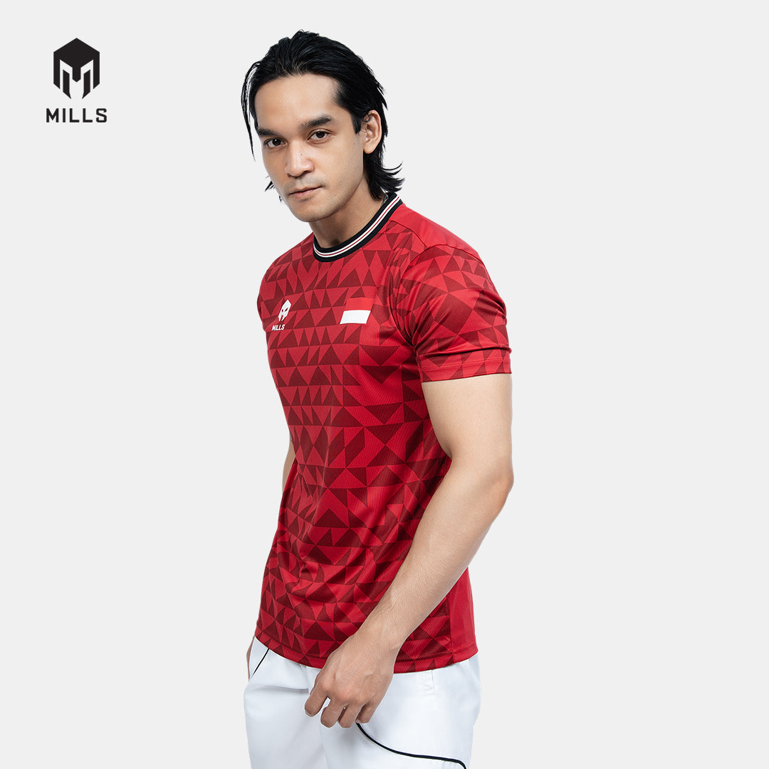 MILLS TENNIS INDONESIA TRAINING JERSEY MEN RED  00100592 30PLT