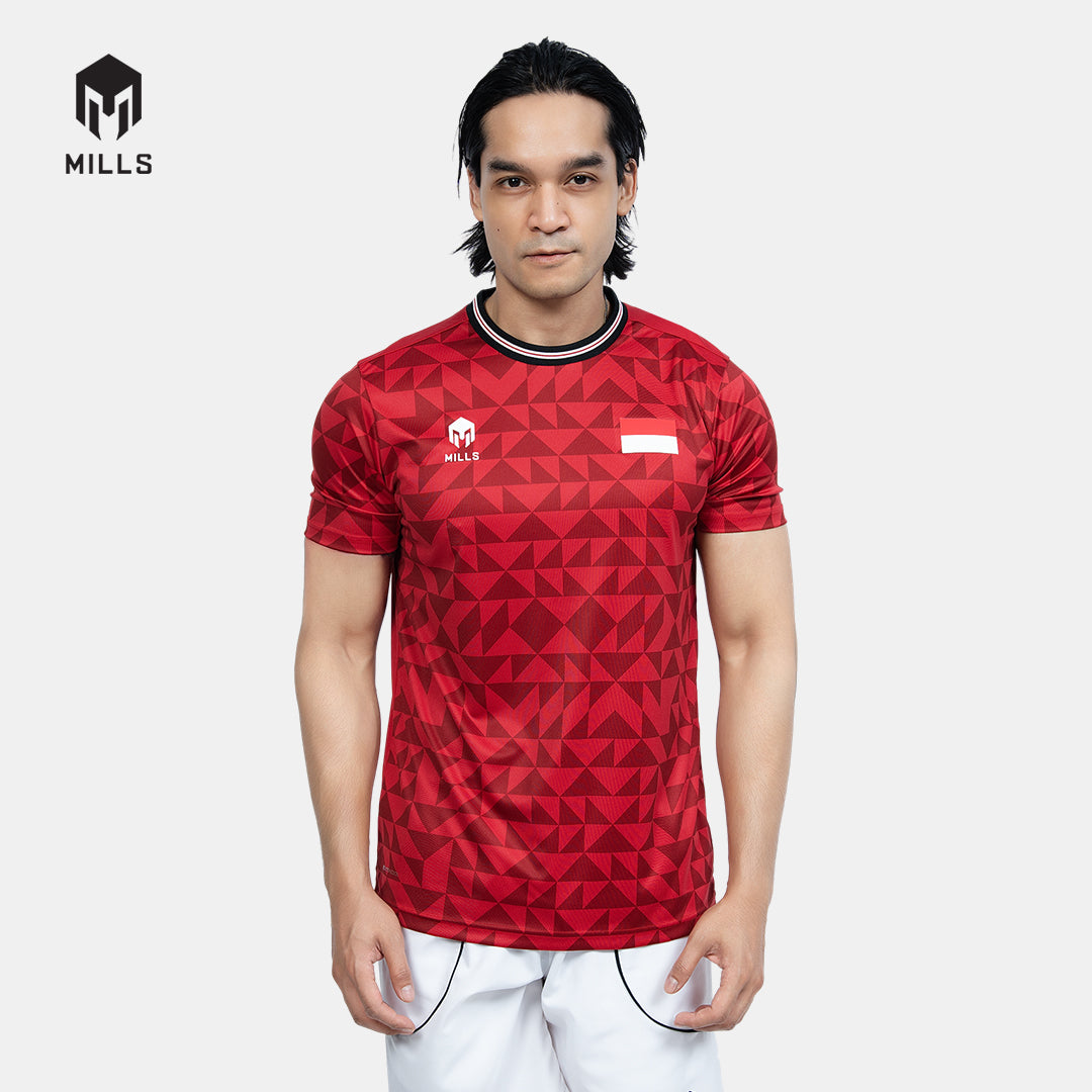 MILLS TENNIS INDONESIA TRAINING JERSEY MEN RED  00100592 30PLT