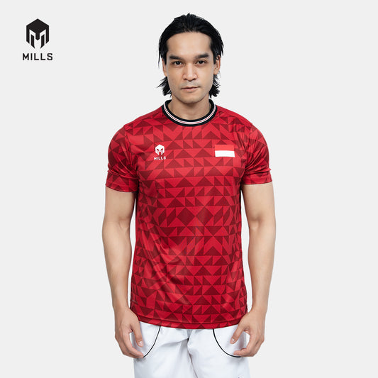 MILLS TENNIS INDONESIA TRAINING JERSEY MEN RED  00100592 30PLT