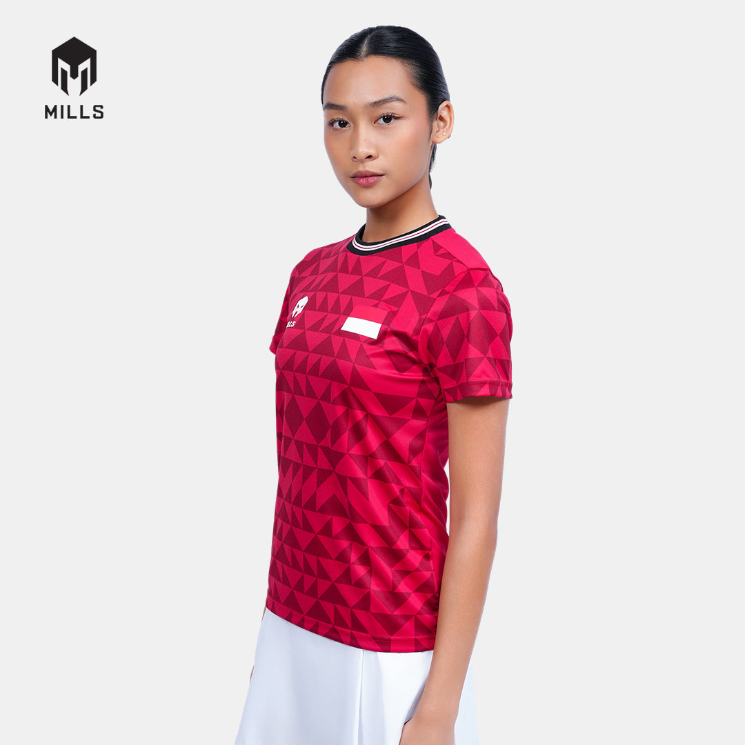 MILLS TENNIS INDONESIA TRAINING JERSEY WOMEN RED 00100593 30PLT