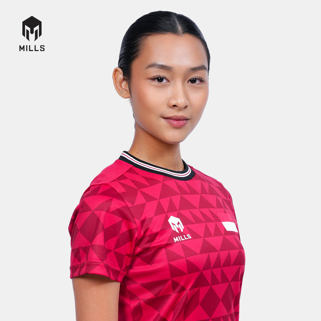 MILLS TENNIS INDONESIA TRAINING JERSEY WOMEN RED 00100593 30PLT