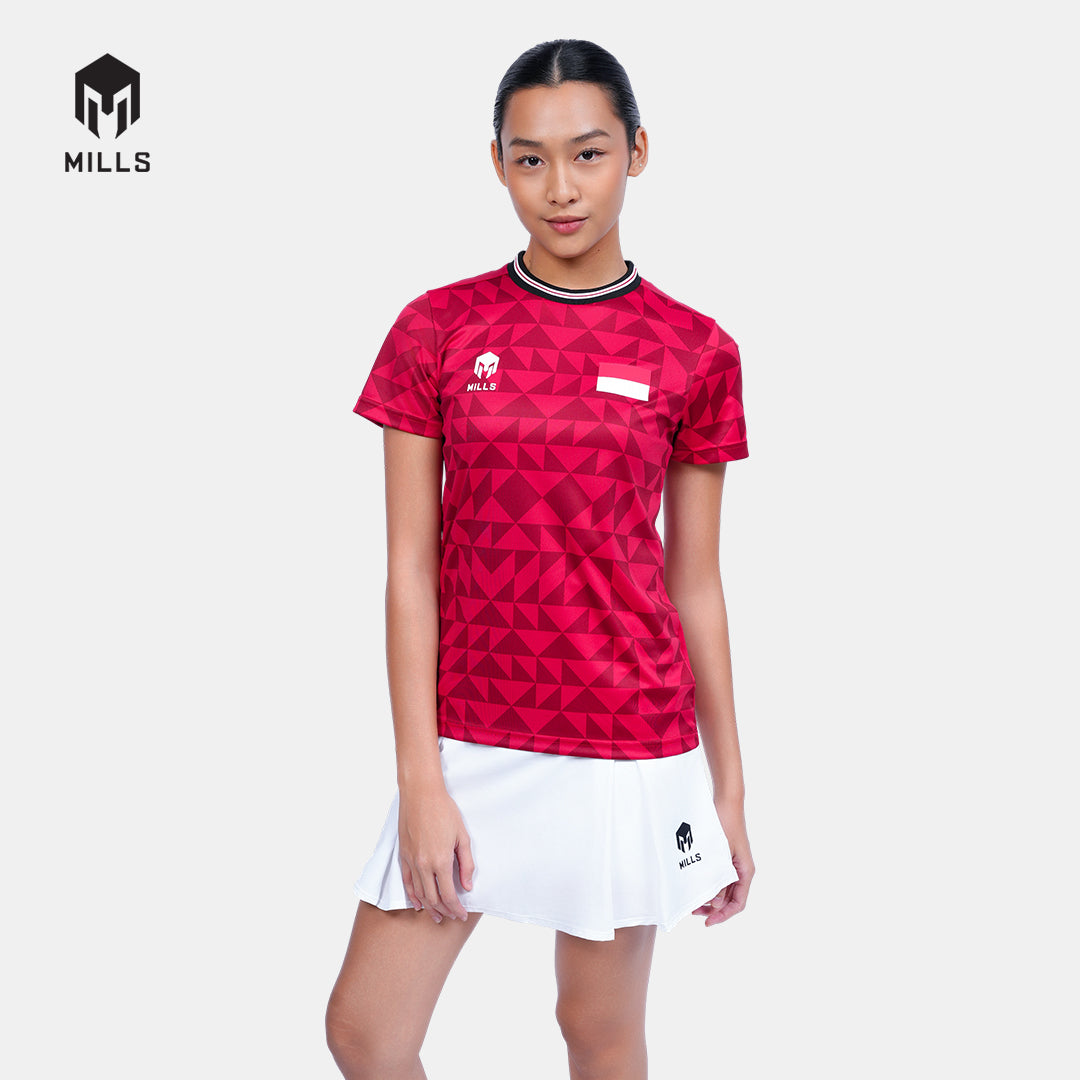 MILLS TENNIS INDONESIA TRAINING JERSEY WOMEN RED 00100593 30PLT