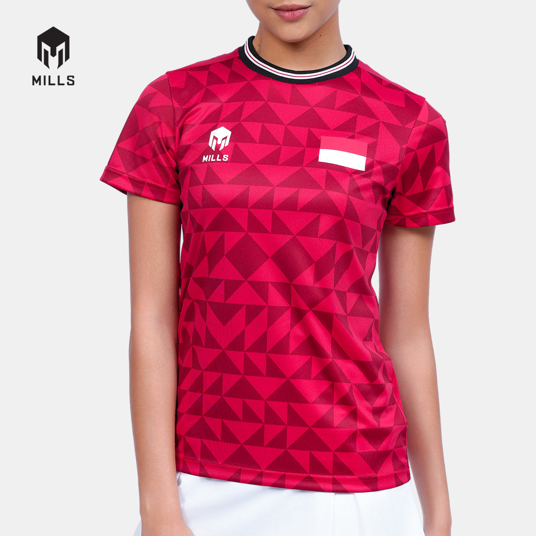MILLS TENNIS INDONESIA TRAINING JERSEY WOMEN RED 00100593 30PLT