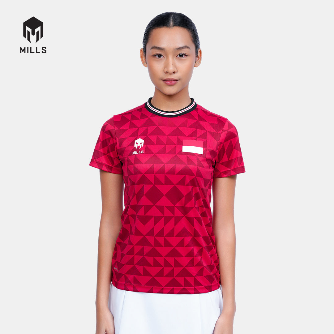 MILLS TENNIS INDONESIA TRAINING JERSEY WOMEN RED 00100593 30PLT