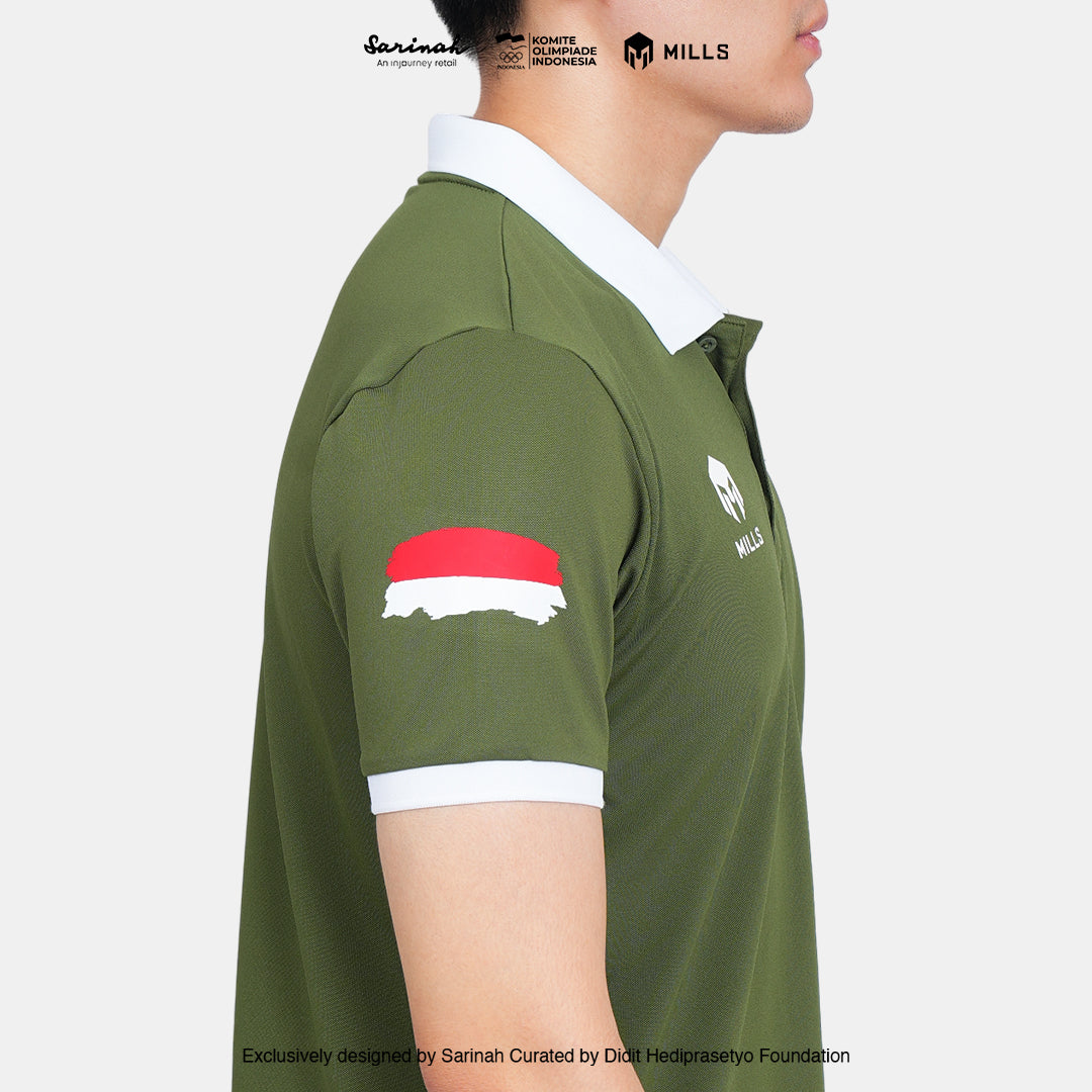 MILLS TIM INDONESIA SEA GAMES POLO SHIRT GREEN 00700311 50SGM