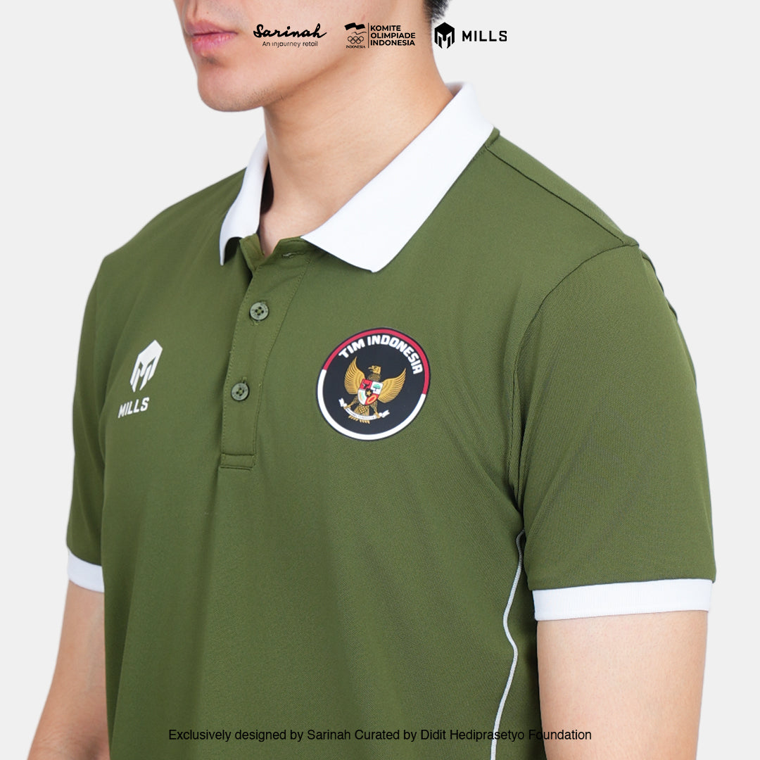 MILLS TIM INDONESIA SEA GAMES POLO SHIRT GREEN 00700311 50SGM