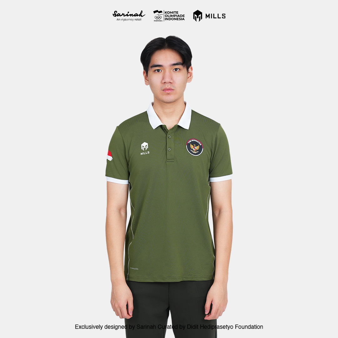 MILLS TIM INDONESIA SEA GAMES POLO SHIRT GREEN 00700311 50SGM
