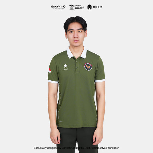 MILLS TIM INDONESIA SEA GAMES POLO SHIRT GREEN 00700311 50SGM