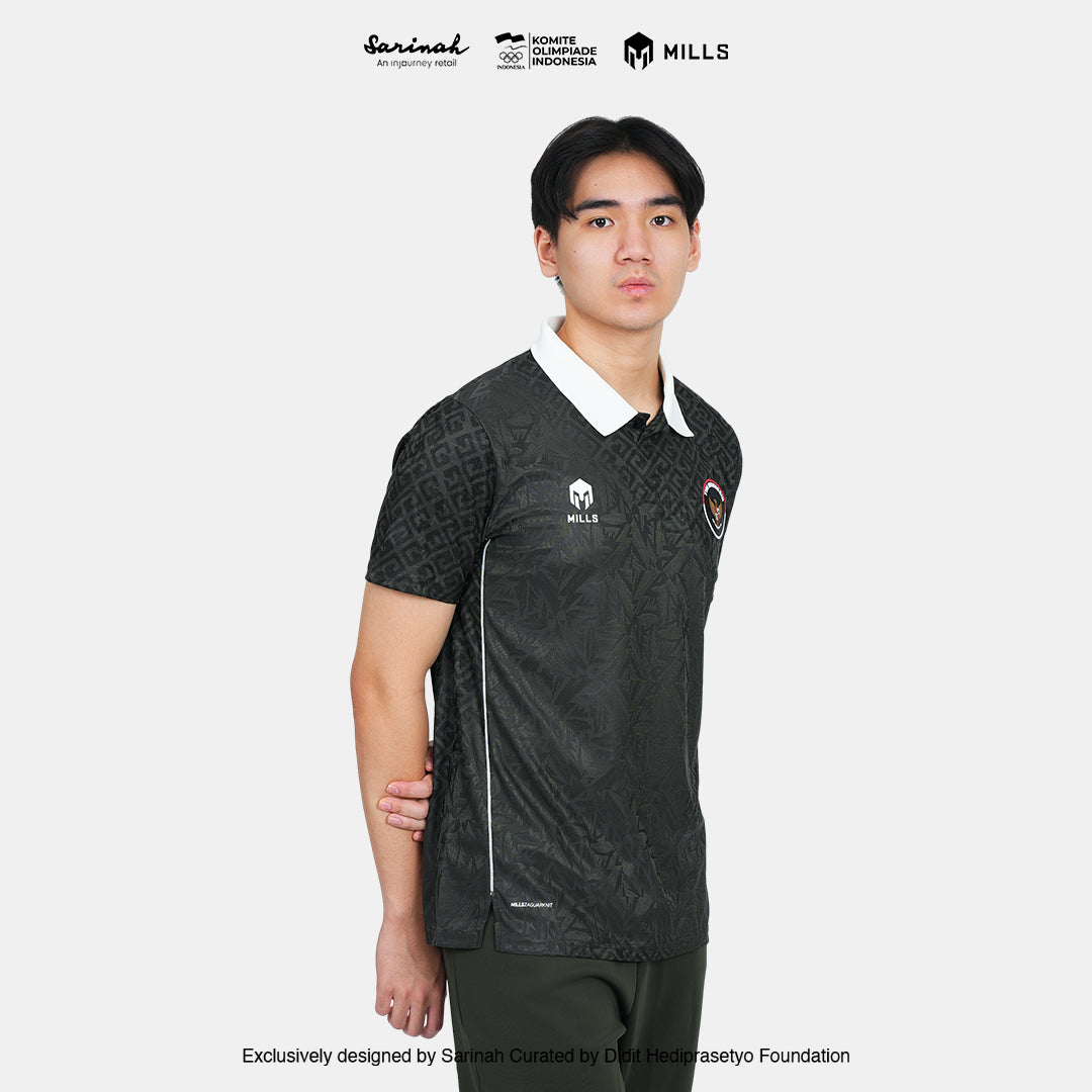 MILLS TIM INDONESIA PERFORMANCE POLO SHIRT GREEN 00700312 50SGM