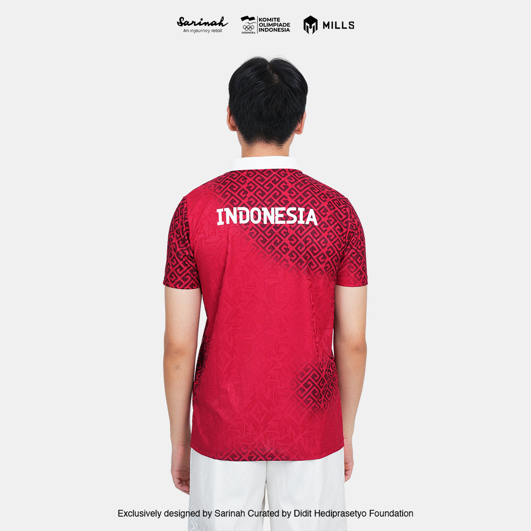 MILLS TIM INDONESIA PERFORMANCE POLO SHIRT RED 00700312 30SGM