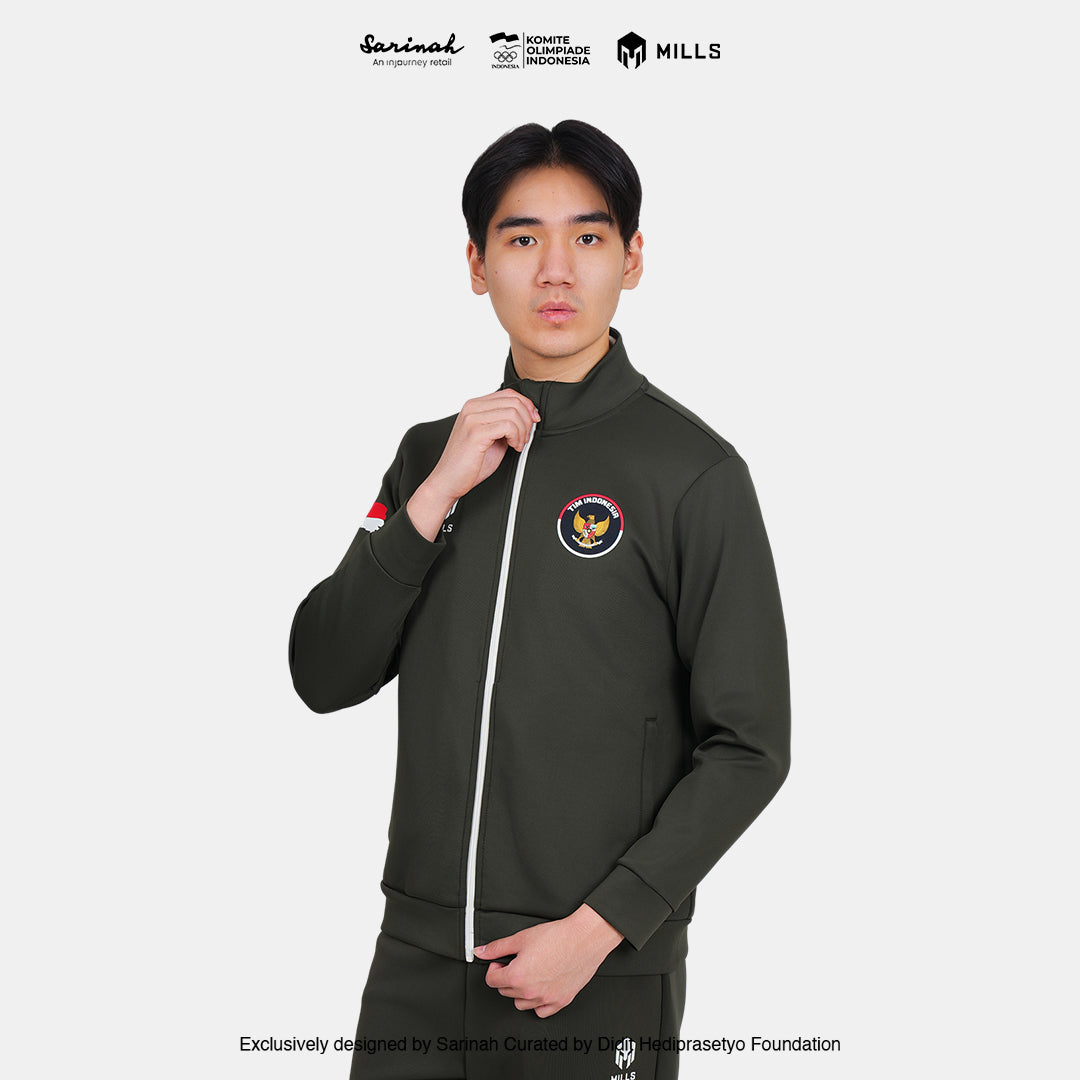 MILLS TIM INDONESIA SEA GAMES TRACK JACKET GREEN 01700266 50SGM
