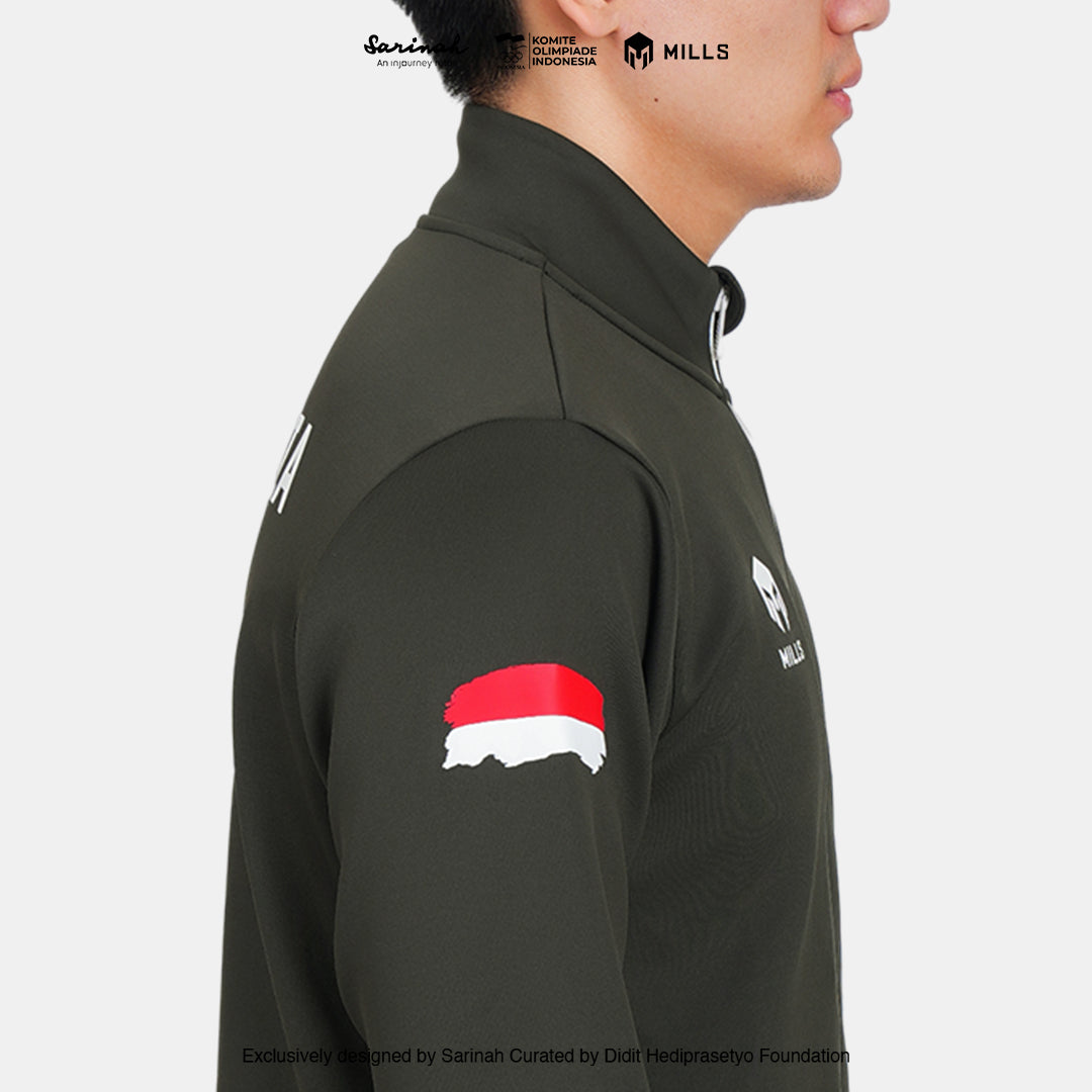 MILLS TIM INDONESIA SEA GAMES TRACK JACKET GREEN 01700266 50SGM