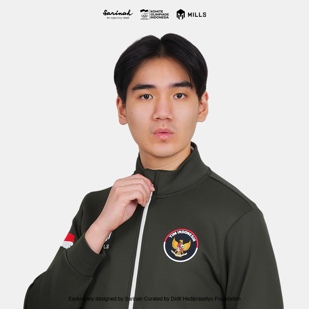 MILLS TIM INDONESIA SEA GAMES TRACK JACKET GREEN 01700266 50SGM