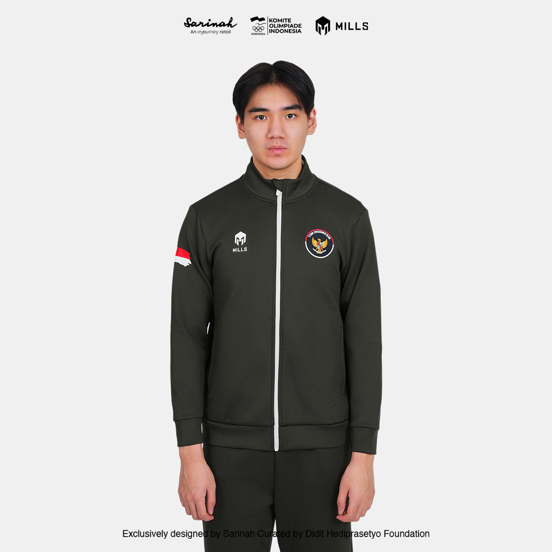 MILLS TIM INDONESIA SEA GAMES TRACK JACKET GREEN 01700266 50SGM