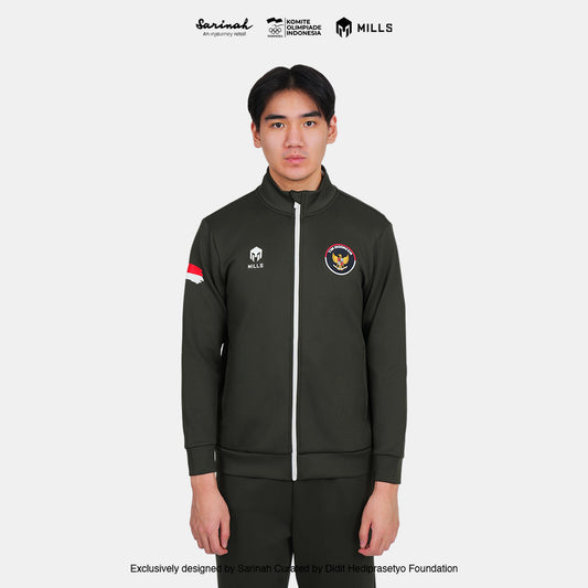 MILLS TIM INDONESIA SEA GAMES TRACK JACKET GREEN 01700266 50SGM