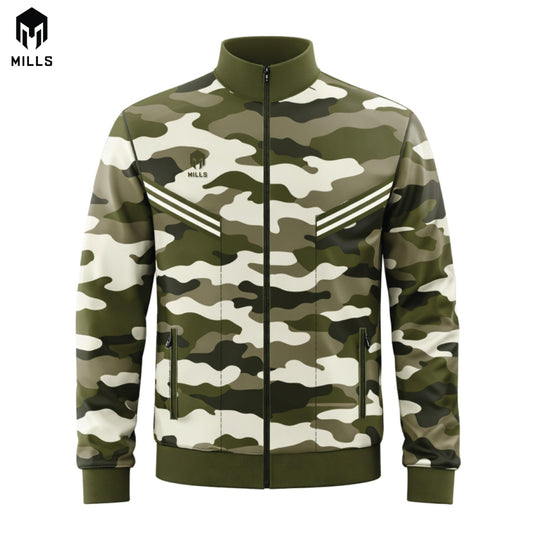 MILLS JAKET OLAHRAGA TRACK JACKET - CAMMO GREEN 01700337