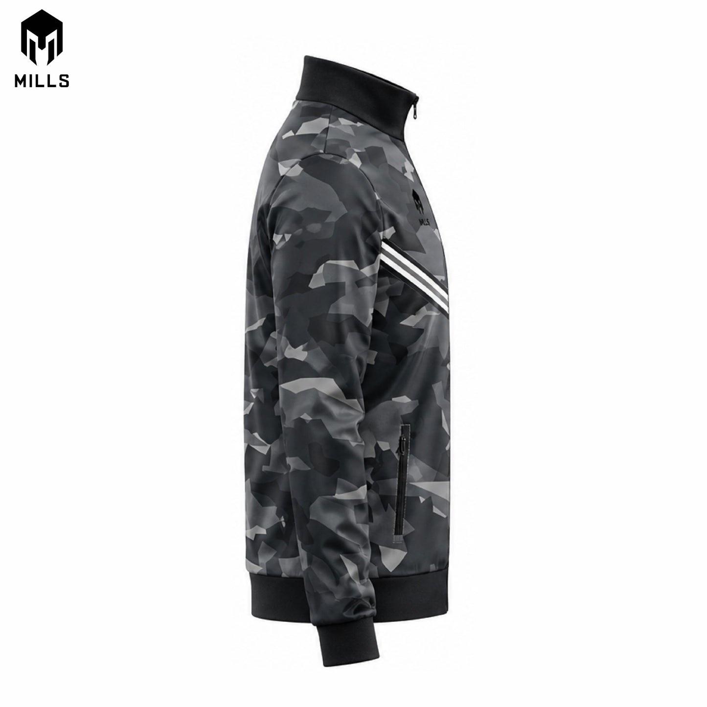 MILLS JAKET OLAHRAGA TRACK JACKET - CAMMO DARK GREY 01700338