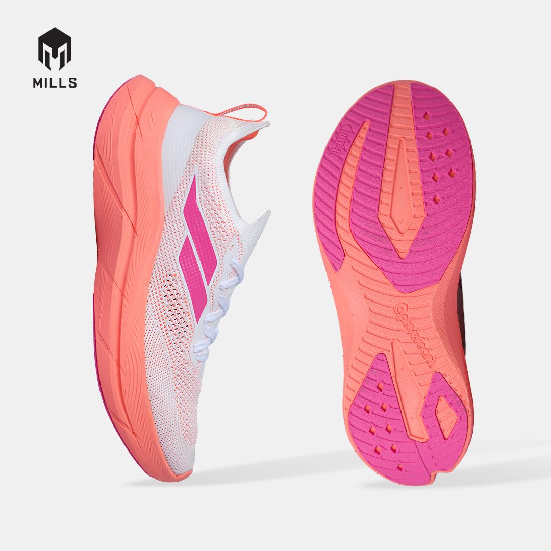 MILLS SEPATU LARI WANITA WOMEN RUNNING SHOES TREXIMO ENERLITE M2 FL WHITE/IGNITE.PEACH/POWER.PINK 9108802
