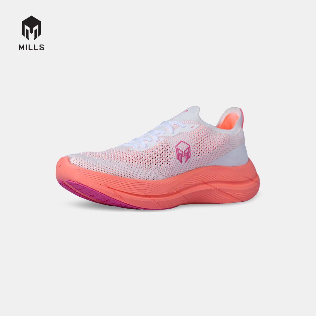 MILLS SEPATU LARI WANITA WOMEN RUNNING SHOES TREXIMO ENERLITE M2 FL WHITE/IGNITE.PEACH/POWER.PINK 9108802
