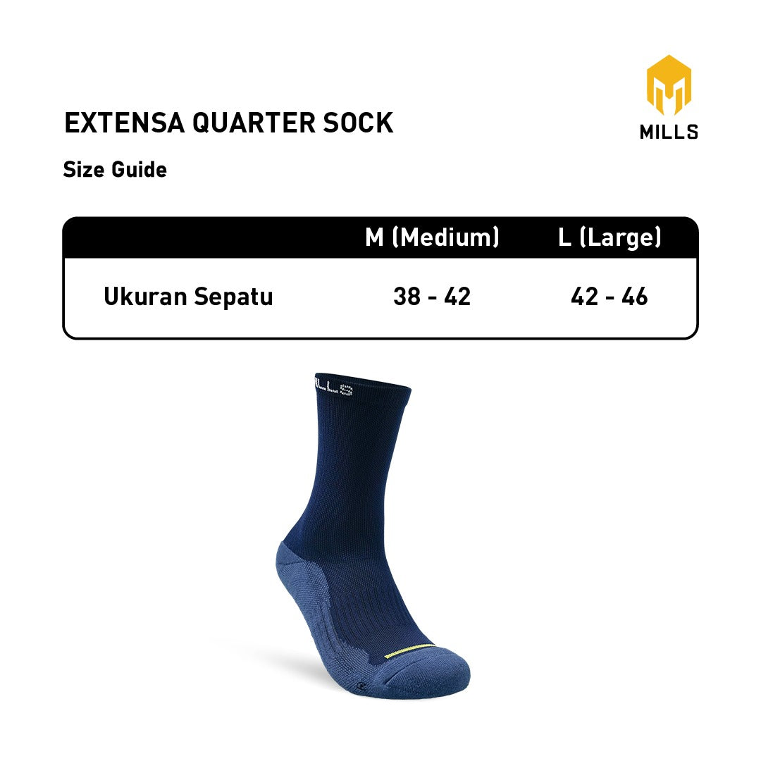 MILLS KAOS KAKI OLAHRAGA EXTENSA QUARTER SOCK 05202032