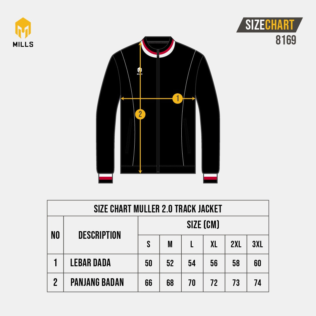 MILLS JACKET OLAHRAGA MULLER 2.0 TRACK JACKET 8169