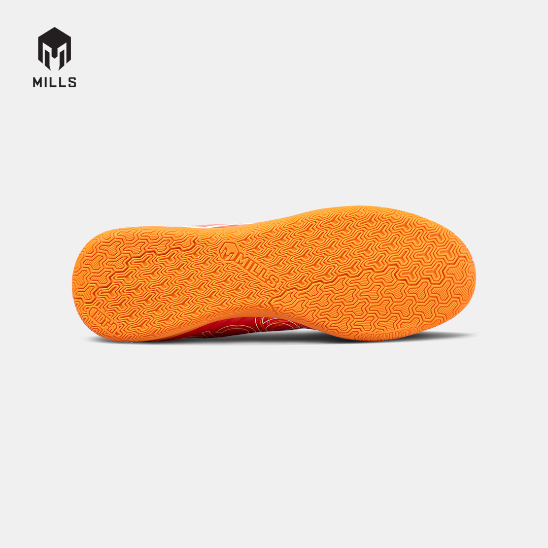 MILLS Sepatu Futsal Xyclops Helios Match In Bright Red / White / Orange 9405701