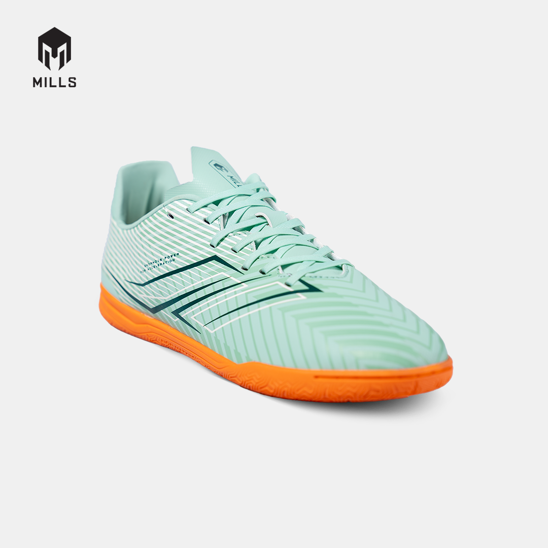 MILLS Sepatu Futsal Xyclops Helios Match In Soft Green / Orange 9405703