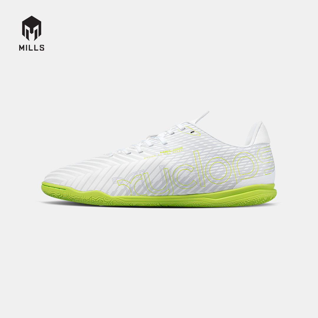 MILLS Sepatu Futsal Xyclops Helios Match In White / Neon Green 9405704