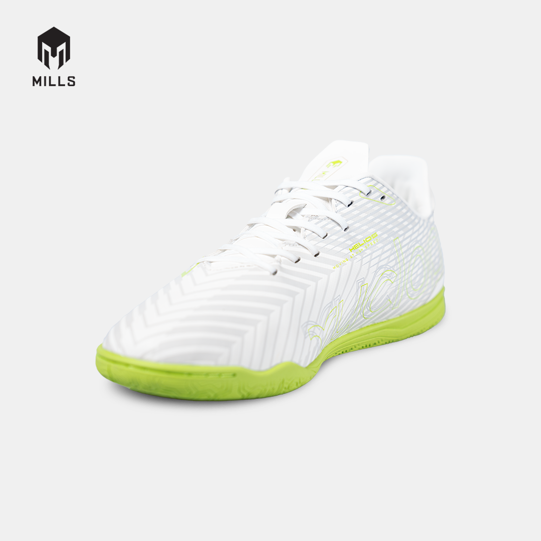MILLS Sepatu Futsal Xyclops Helios Match In White / Neon Green 9405704