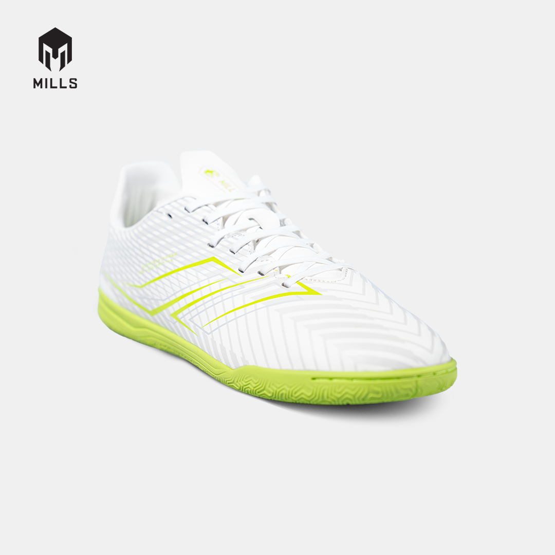 MILLS Sepatu Futsal Xyclops Helios Match In White / Neon Green 9405704
