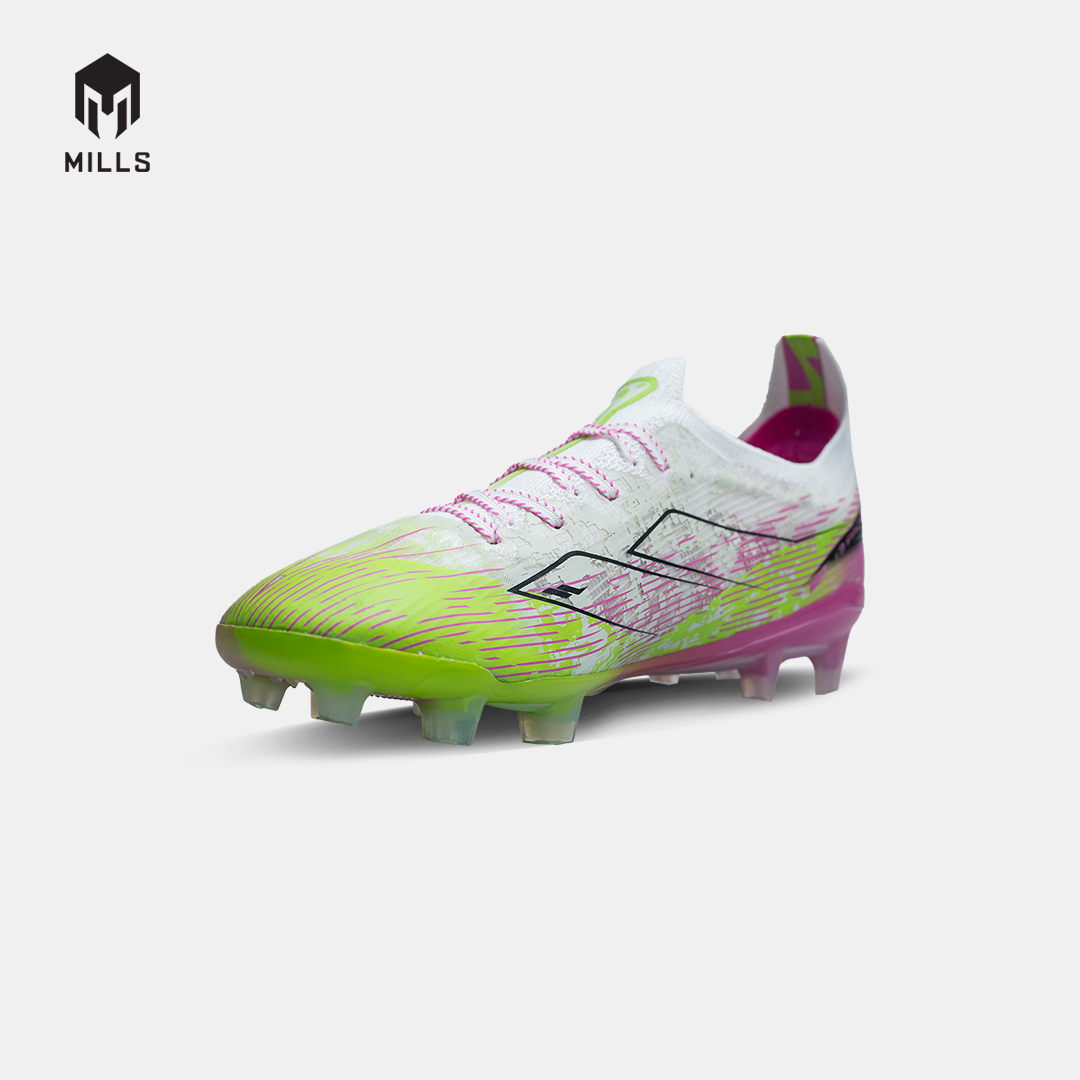 MILLS Sepatu Sepakbola Xyclops Speedfreak 1.2 Elite FG White/Lime.Green/Pink 9305904