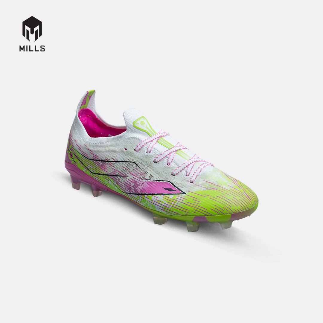 MILLS Sepatu Sepakbola Xyclops Speedfreak 1.2 Elite FG White/Lime.Green/Pink 9305904